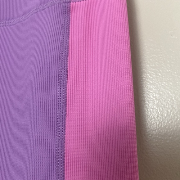 WILO The Label Ribbed Color block Pink and Purple High Rise Leggings Size XS - Picture 4 of 11